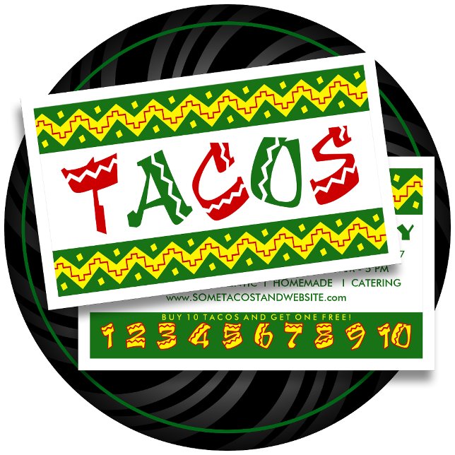 arriba tacos (loyalty punch card) loyalty card (Creator Uploaded)