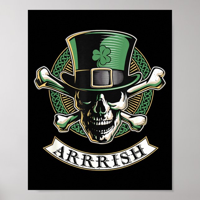 Arrish Irish Rate St Patricks Day, Rate Men Funny  Poster (Front)