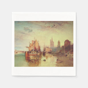 Arrival of a Packet Boat by Joseph Turner Napkin