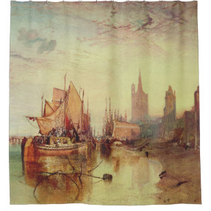 Arrival of a Packet Boat by Joseph Turner Shower Curtain