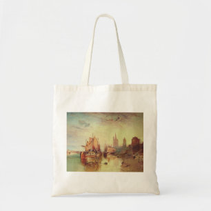 Arrival of a Packet Boat by Joseph Turner Tote Bag