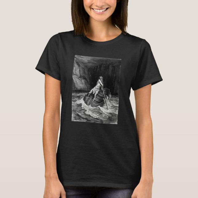 Arrival of Charon by Gustave Dore T-Shirt (Front)