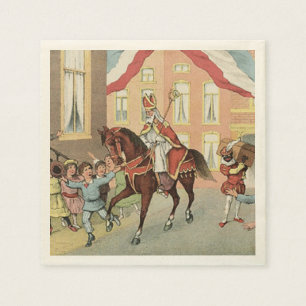 Arrival of Sinterklaas Dutch St. Nick St. Nicholas Napkin
