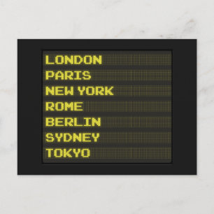 Arrivals and Departures Postcard