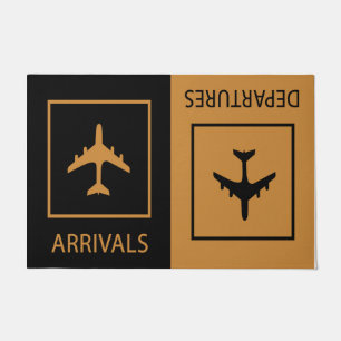 Arrivals and Departures Simple Entryway  Doormat
