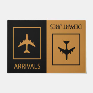 Arrivals and Departures Simple Entryway Doormat