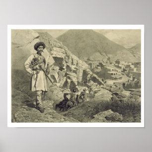 Arriving at Tsatanykh, Dagestan, plate 12 from a b Poster