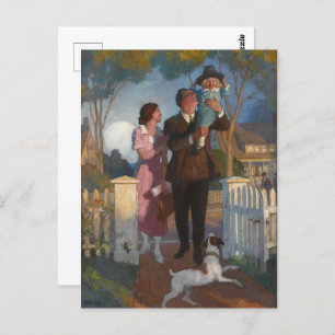 Arriving Home, After the Day’s Work by N. C. Wyeth Postcard