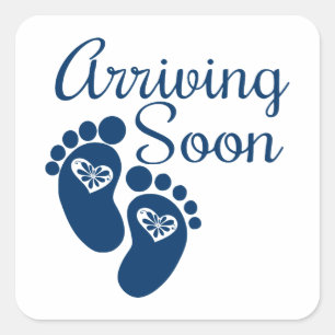 Arriving Soon Square Sticker