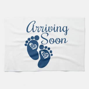 Arriving Soon Tea Towel