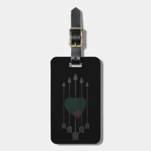 Arrow Arrows Shot Through Heart Luggage Tag