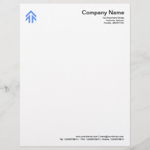 Arrow - Baby Blue Customised Letterhead