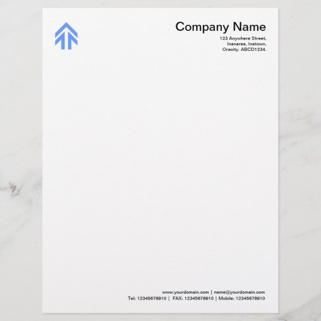 Arrow - Baby Blue Customised Letterhead (Front)