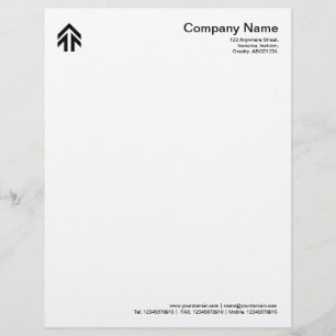 Arrow - Black Personalised Letterhead