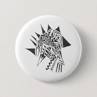 Arrow Black White Abstract Tribal Tattoo Art 6 Cm Round Badge