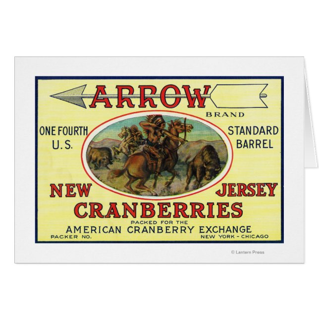 Arrow Brand Cranberry Label (Front Horizontal)