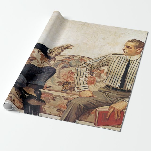 Arrow Collar advertisement, 1912 by Leyendecker Wrapping Paper (Unrolled)