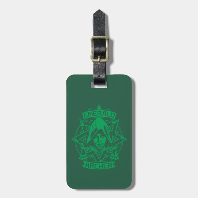 Arrow | Emerald Archer Graphic Luggage Tag (Front Vertical)