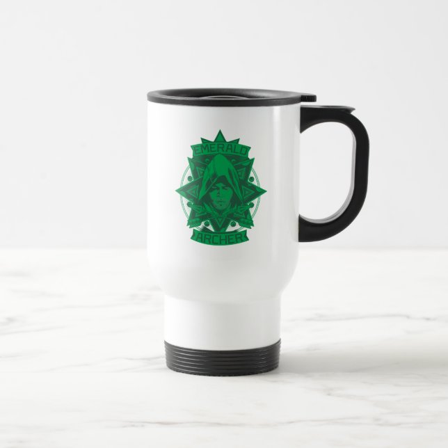 Arrow | Emerald Archer Graphic Travel Mug (Right)