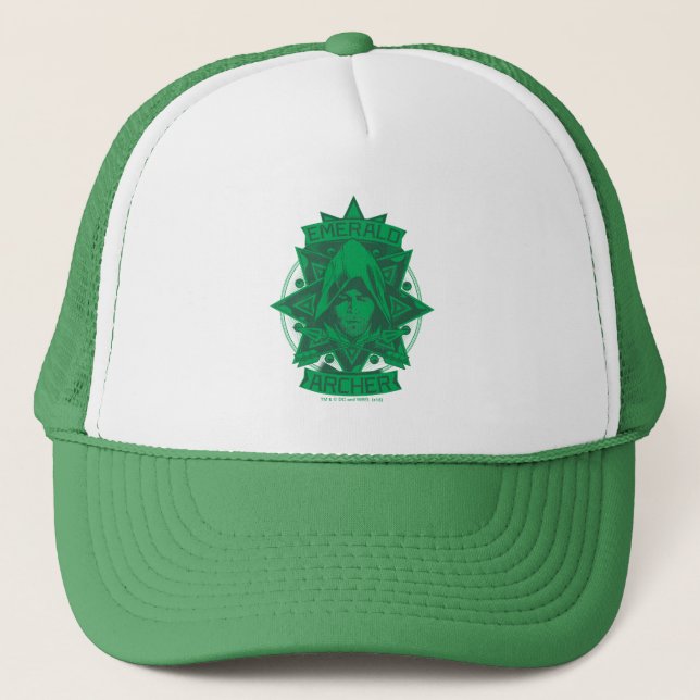 Arrow | Emerald Archer Graphic Trucker Hat (Front)