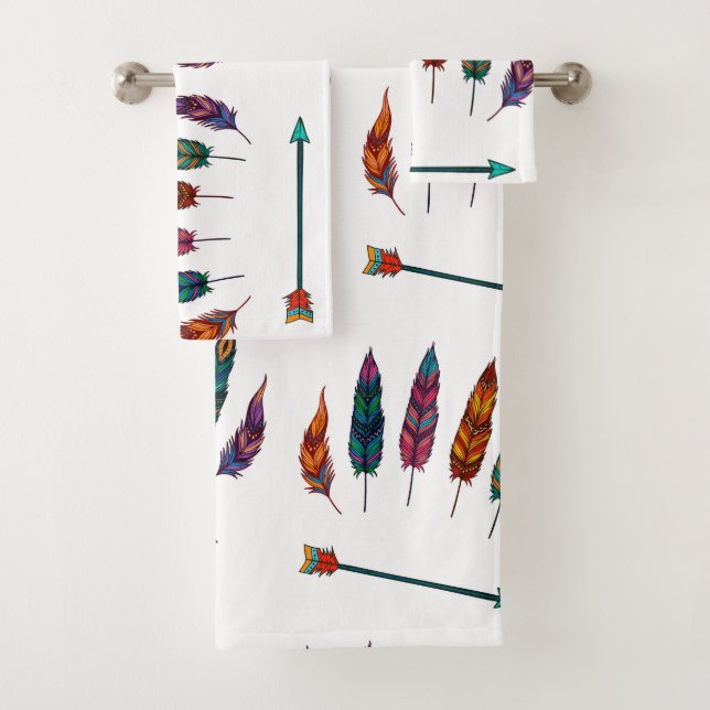 arrow & feathers bath towel set (Insitu)
