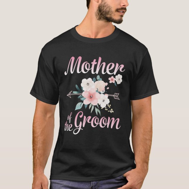 Arrow Flower Happy Mother Of The Groom Bride Husba T-Shirt (Front)