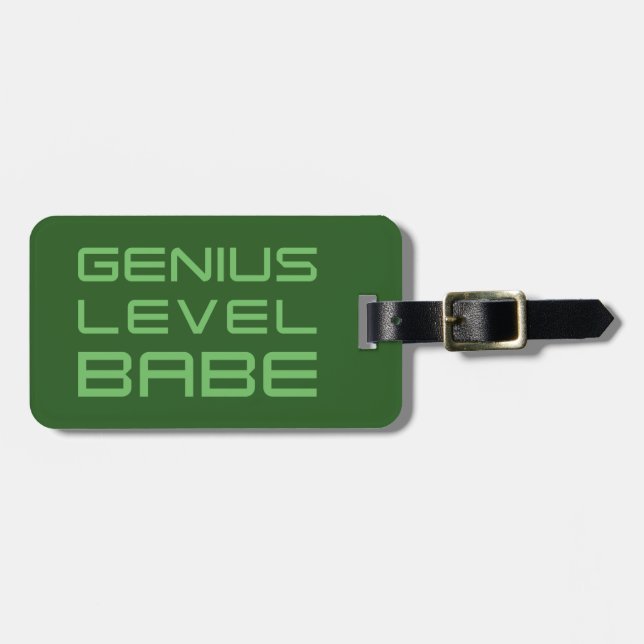 Arrow | Genius Level Babe Luggage Tag (Front Horizontal)