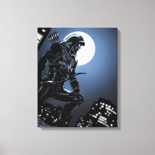 Arrow   Green Arrow In Moonlight Canvas Print