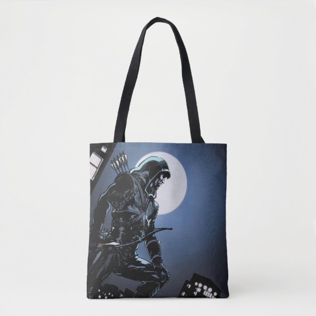 Arrow | Green Arrow In Moonlight Tote Bag (Front)