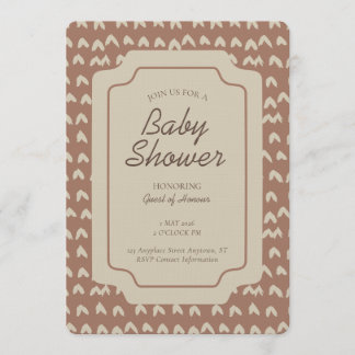 Arrow Head Geometric Gender Neutral Brown Beige Invitation