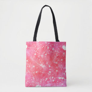 Arrow Heart Red Love Tote Bag