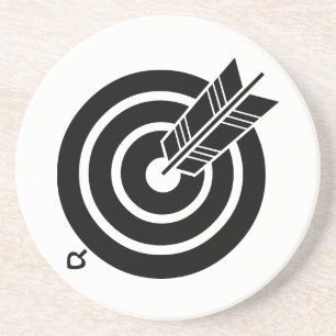 Arrow hit a round target coaster
