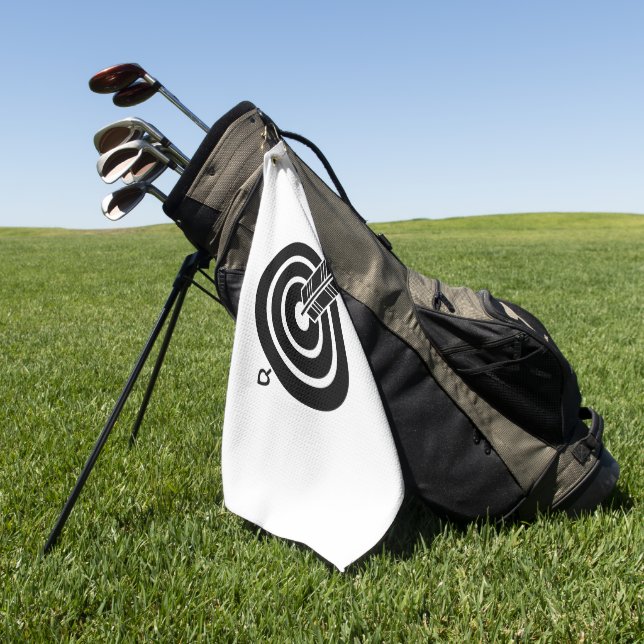 Arrow hit a round target Golf Towels (Green)