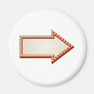 Arrow lights sign magnet