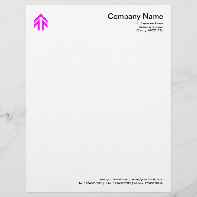 Arrow - Magenta Letterhead (Front)