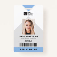 Arrow Medical Staff ID + Barcode Vertical