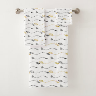 Arrow Pattern Bath Towel Set