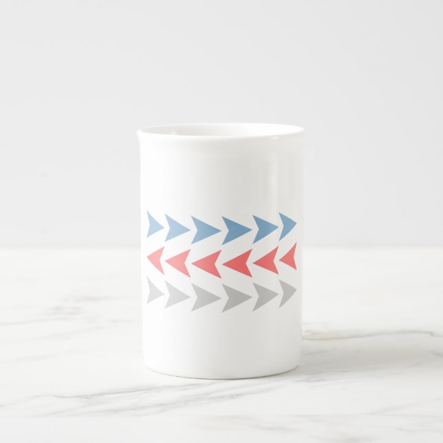 Arrow Pattern Bone China Mug (Front)