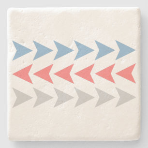 Arrow Pattern Stone Coaster