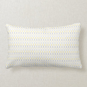 Arrow Pattern Yellow & Grey Lumbar Pillow