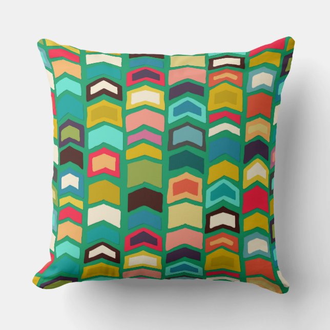 arrow pop green cushion (Front)