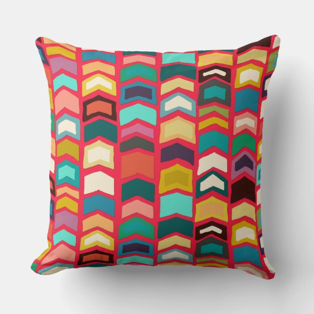 arrow pop red cushion (Front)