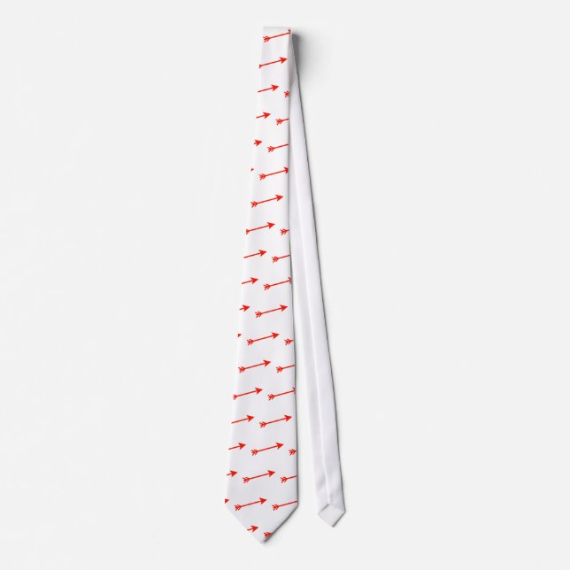 Arrow Red 15deg The MUSEUM Zazzle Gifts Tie (Front)