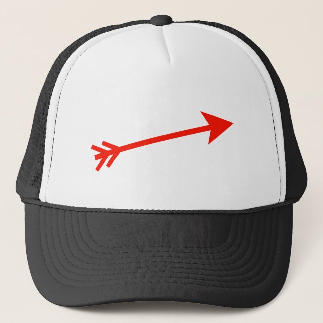 Arrow Red 15deg The MUSEUM Zazzle Gifts Trucker Hat (Front)
