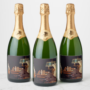 Arrow shirt Collars, American Advertisement, 1914 Sparkling Wine Label