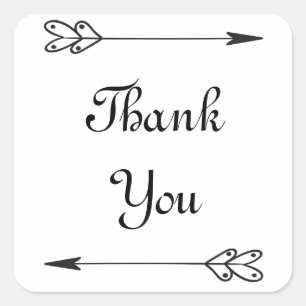 Arrow Thank You Sticker