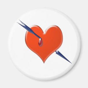 Arrow through the heart magnet