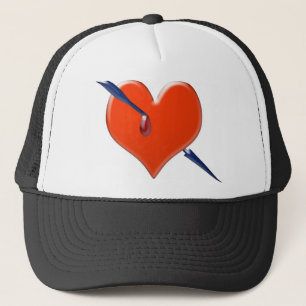 Arrow through the heart trucker hat