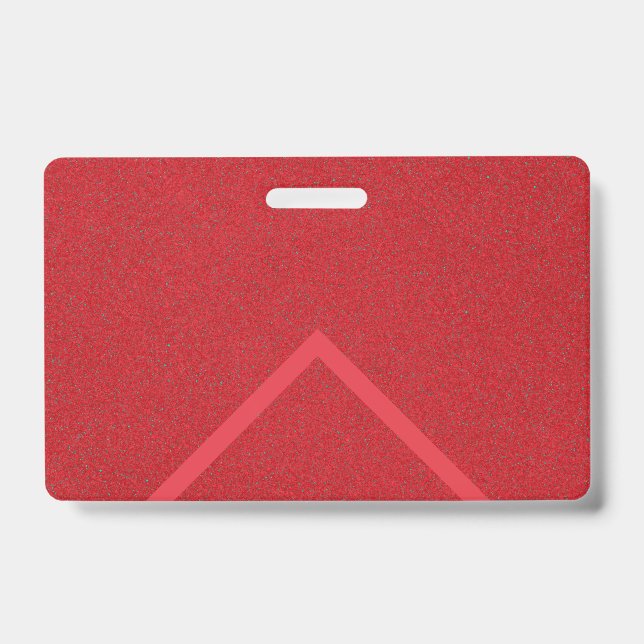 Arrow Up Red Name Badge Design – Customisable ID Badge (Front)