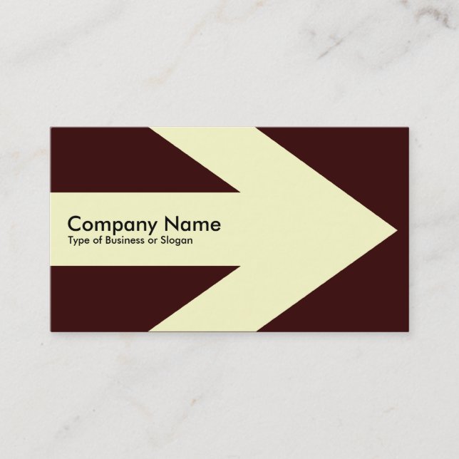Arrow v3 (Cream) - Dark Brown 330000 Business Card (Front)